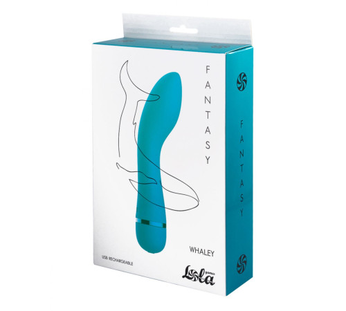 Бирюзовый перезаряжаемый вибратор Whaley - 16,8 см.
