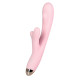 Розовый вибромассажер MERYL со стимулятором клитора - 22,5 см.