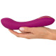 Лиловый вибратор с функцией расширения Inflatable Vibrator - 21,1 см.