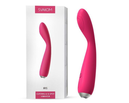 Заказать Ярко-розовый G-стимулятор IRIS Clitoral G-spot Vibrator - 18 см. Заказать Ярко-розовый G-стимулятор IRIS Clitoral G-spot Vibrator - 18 см.