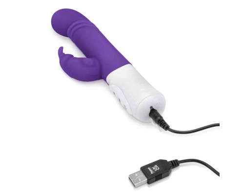 Заказать Фиолетовый массажер для G-точки Slim Shaft thrusting G-spot Rabbit - 23 см.