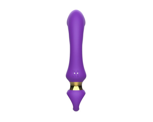 Заказать Фиолетовый изогнутый вибромассажер Moon Vibrator - 21,1 см.