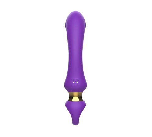Фиолетовый изогнутый вибромассажер Moon Vibrator - 21,1 см.