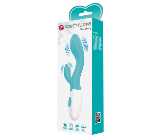 Мятный вибратор-кролик для G-стимуляции Brighty - 20 см.