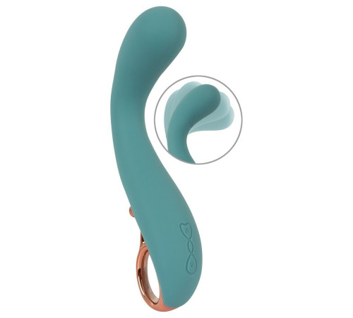 Бирюзовый вибратор для точки G The Magician G-Spot Vibrator - 19 см.
