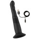 Черный вибратор с поступательными движениями G and P-Spot Thrusting Vibrator - 23 см.