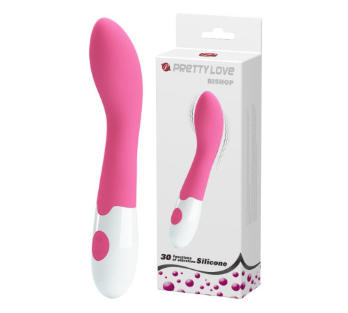 Розовый вибратор Bishop для G-стимуляции - 18,2 см.