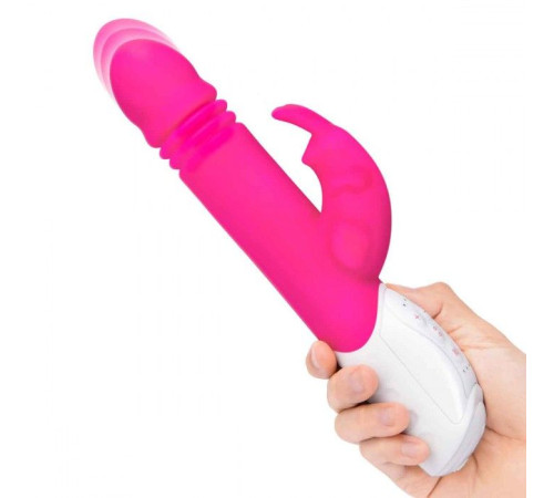 Розовый пульсирующий вибромассажер G-Spot Thrusting Rabbit - 24 см. Розовый пульсирующий вибромассажер G-Spot Thrusting Rabbit - 24 см.