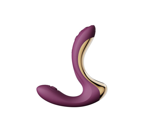 Фиолетовый вибромассажёр G-зоны Talis с пульсацией, вакуумной стимуляцией и функцией нагрева