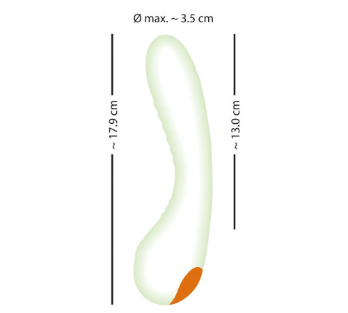 Люминесцентный вибратор для точки G Glow in the dark G-Spot - 17,9 см.
