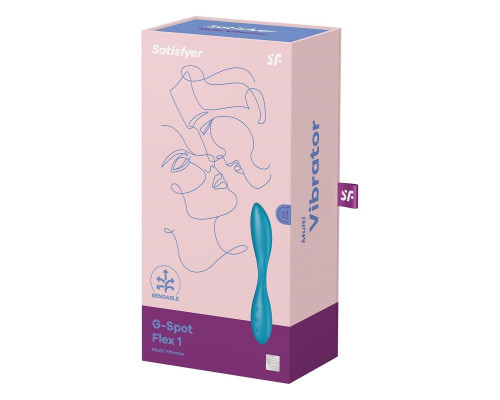 Заказать Синий гибкий вибратор Satisfyer G-Spot Flex 1 - 19,5 см.