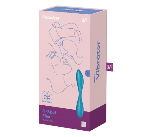 Синий гибкий вибратор Satisfyer G-Spot Flex 1 - 19,5 см. Синий гибкий вибратор Satisfyer G-Spot Flex 1 - 19,5 см.