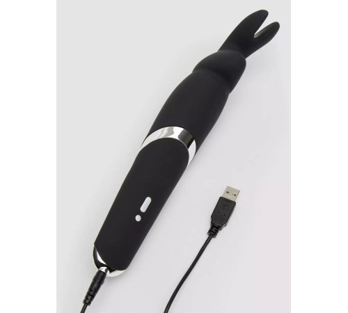 Черный вибратор Rabbit Rechargeable Wand Vibrator - 26,7 см. Черный вибратор Rabbit Rechargeable Wand Vibrator - 26,7 см.