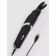 Заказать Черный вибратор Rabbit Rechargeable Wand Vibrator - 26,7 см.