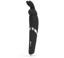 Черный вибратор Rabbit Rechargeable Wand Vibrator - 26,7 см.
