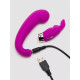Заказать Лиловый вибратор Mini G-Spot Curve Vibe с клиторальным зайчиком