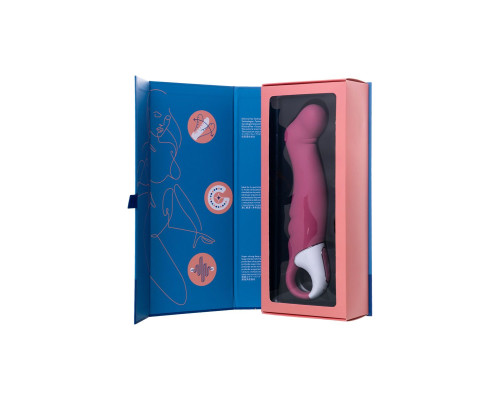 Заказать Вибратор Satisfyer Petting Hippo с загнутым кончиком - 22,9 см.