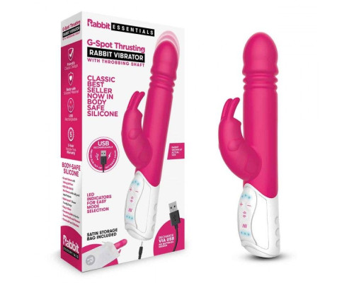 Заказать Розовый пульсирующий вибромассажер G-Spot Thrusting Rabbit - 24 см. Заказать Розовый пульсирующий вибромассажер G-Spot Thrusting Rabbit - 24 см.