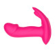 Розовый вагинально-клиторальный вибратор c функцией фингеринга