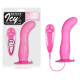 Заказать Розовый вибратор для G-точки BUNNY ICY - 18 см.