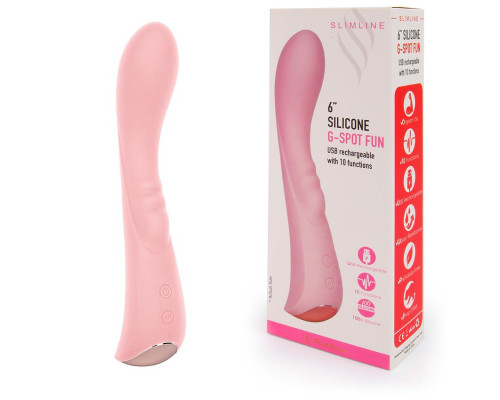 Заказать Нежно-розовый вибромассажер 6  Silicone G-Spot Fun - 19,1 см.