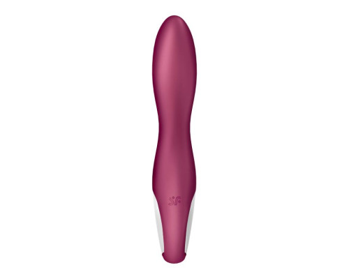 Заказать Малиновый вибромассажер для стимуляции G-точки Heated Thrill - 20,6 см.