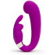 Заказать Лиловый вибратор Mini G-Spot Curve Vibe с клиторальным зайчиком