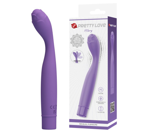 Сиреневый вибростимулятор зоны G Hilary - 18,5 см.
