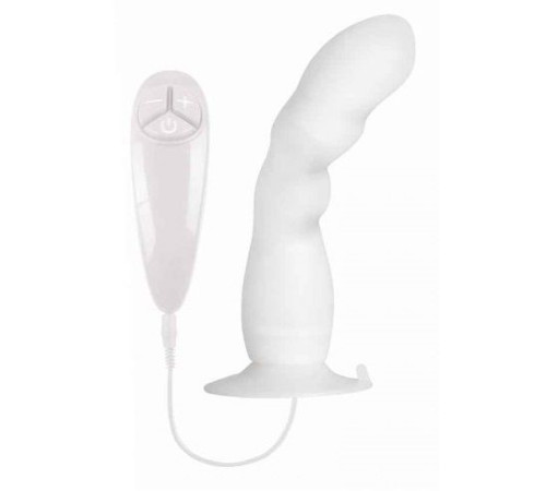 Белый вибратор для G-точки BUNNY ICY - 18 см.