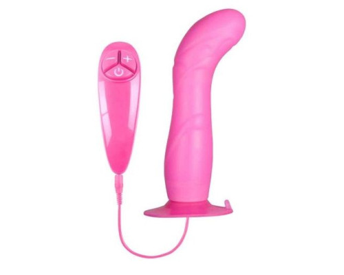 Заказать Розовый вибратор для G-точки BUNNY ICY - 18 см.