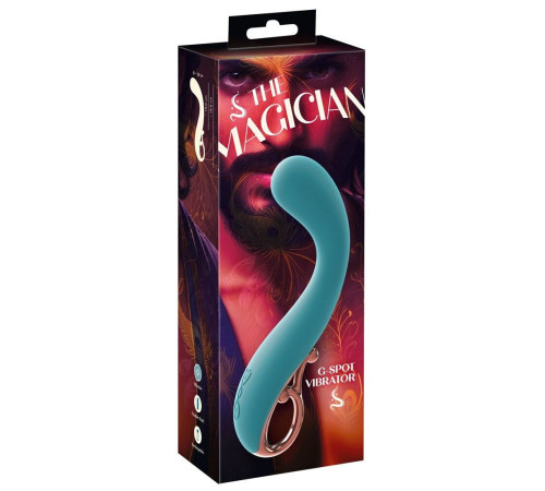 Бирюзовый вибратор для точки G The Magician G-Spot Vibrator - 19 см.