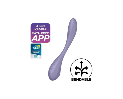 Заказать Сиреневый гибкий вибратор Satisfyer G-Spot Flex 5+ - 19,6 см.