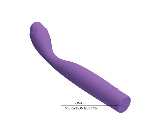 Сиреневый вибростимулятор зоны G Hilary - 18,5 см.