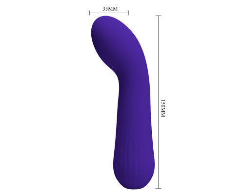 Заказать Фиолетовый изогнутый вибратор Faun - 15 см.