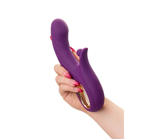 Фиолетовый вибратор Julli с функций Up Down - 20,5 см.