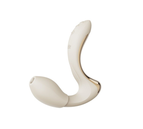 Белый вибромассажёр G-зоны Talis с пульсацией, вакуумной стимуляцией и функцией нагрева