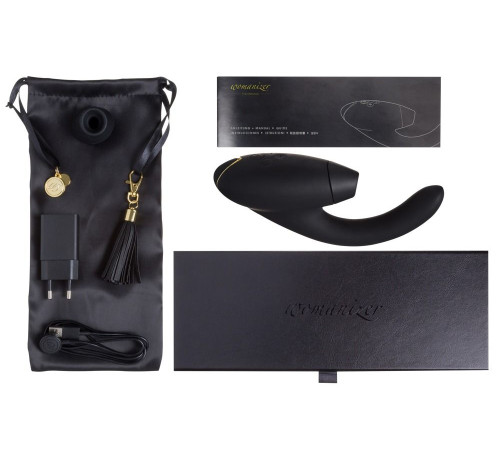 Чёрный стимулятор 2-в-1 для женщин Womanizer InsideOut