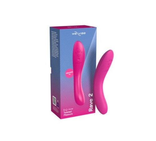 Розовый изогнутый вибромассажер We-Vibe Rave 2 - 21,7 см.