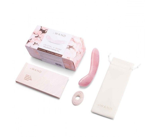Массажер для G-точки Le Wand Crystal G-Wand из розового кварца