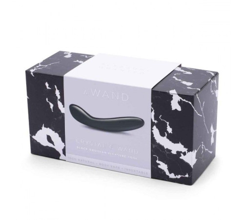 Массажер для G-точки Le Wand Crystal G-Wand из черного обсидиана