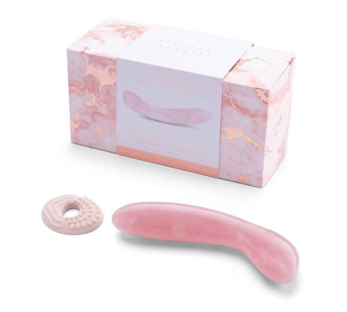 Массажер для G-точки Le Wand Crystal G-Wand из розового кварца