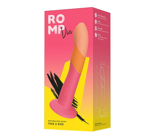Яркий фаллоимитатор Romp Dizi с присоской - 18 см.