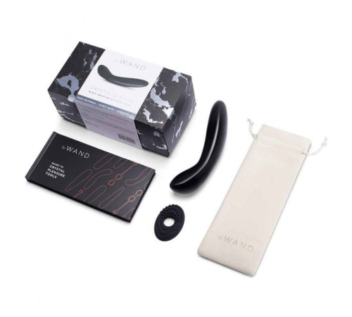 Массажер для G-точки Le Wand Crystal G-Wand из черного обсидиана