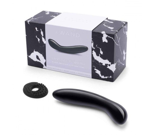 Массажер для G-точки Le Wand Crystal G-Wand из черного обсидиана