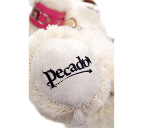 Бондажный набор: белый мишка с розовыми оковами и наручниками