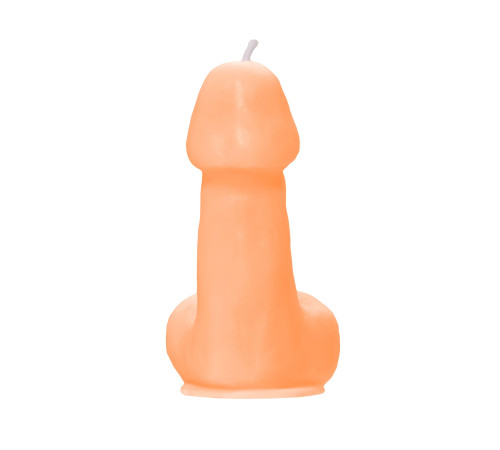 Оранжевая свеча в форме пениса - 47 гр.