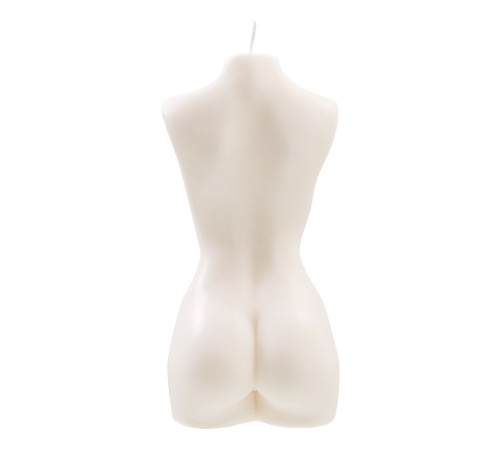 Белая интерьерная свеча в форме женского торса - 850 гр.