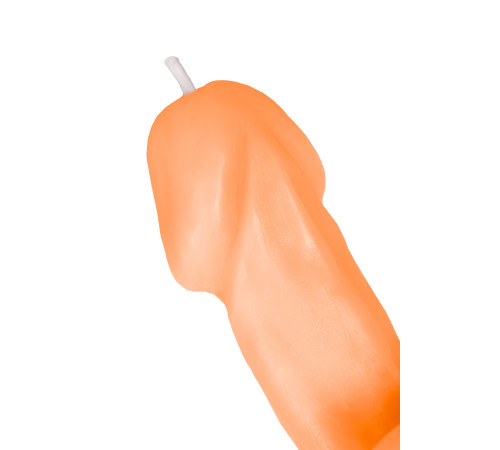 Оранжевая свеча в форме пениса - 47 гр.