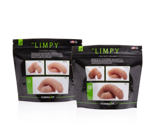 Мягкий имитатор пениса Fleshton Limpy среднего размера - 17 см.