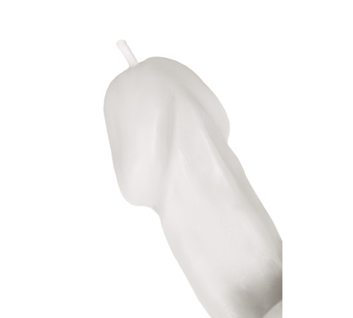 Белая свеча в форме пениса - 47 гр.